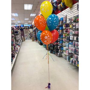 74: 7 ballons latex + Poids