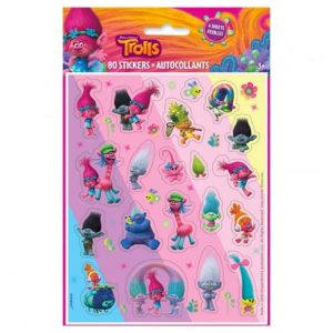 Les Trolls - Feuilles Autocollants 4/pqt