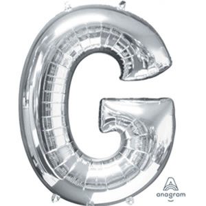 Mylar Lettre G - Argent 34 Po.