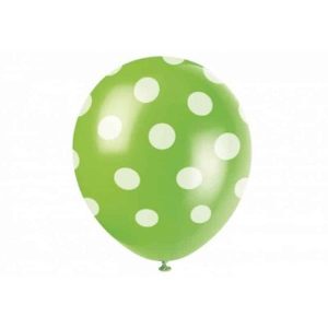 BALLON 12'' A POIS 6/pqt