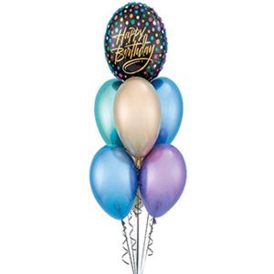 102: Mylar Standard + 6 Ballons latex