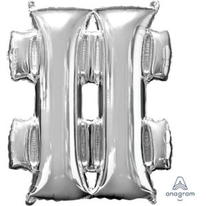 Mylar Symbole # - Argent 34 Po.