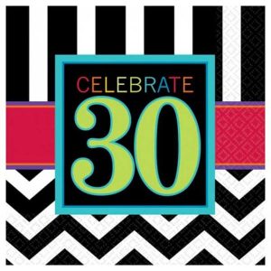 30ans Celebration - Serviettes Breuvage 16/pqt