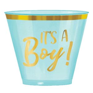 Verres en plastiques It’s a Boy 30 par pqt.