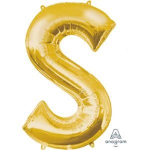 Mylar Lettre S – Or 34 Po.