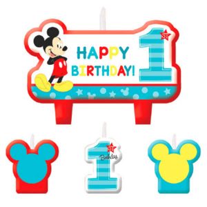 Mickey 1 An - Chandelles 4 par pqt