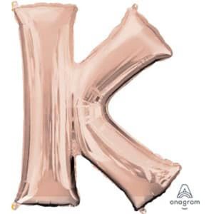 Mylar Lettre K – Rose Or 34 Po.