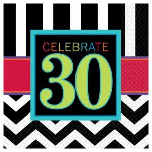 30ans Celebration - Serviettes Repas 16/pqt