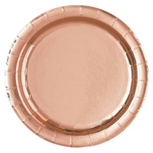 Rose Or - Assiettes 9 Po. 8pqt