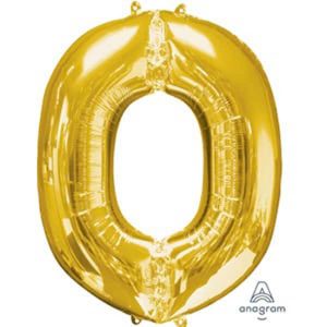Mylar Lettre O – Or 16 Po.