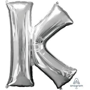 Mylar Lettre K – Argenté 16 Po.