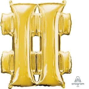 Mylar Symbole # – Or 16 Po.