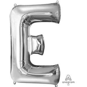 Mylar Lettre E – Argenté 16 Po.