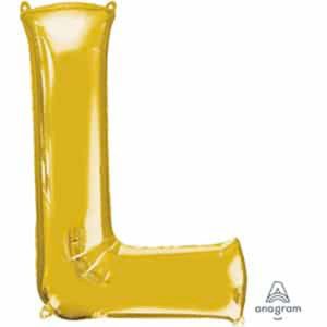 Mylar Lettre L – Or 16 Po.