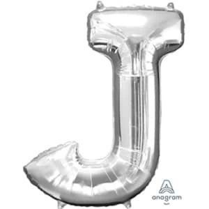 Mylar Lettre J – Argenté 16 Po.